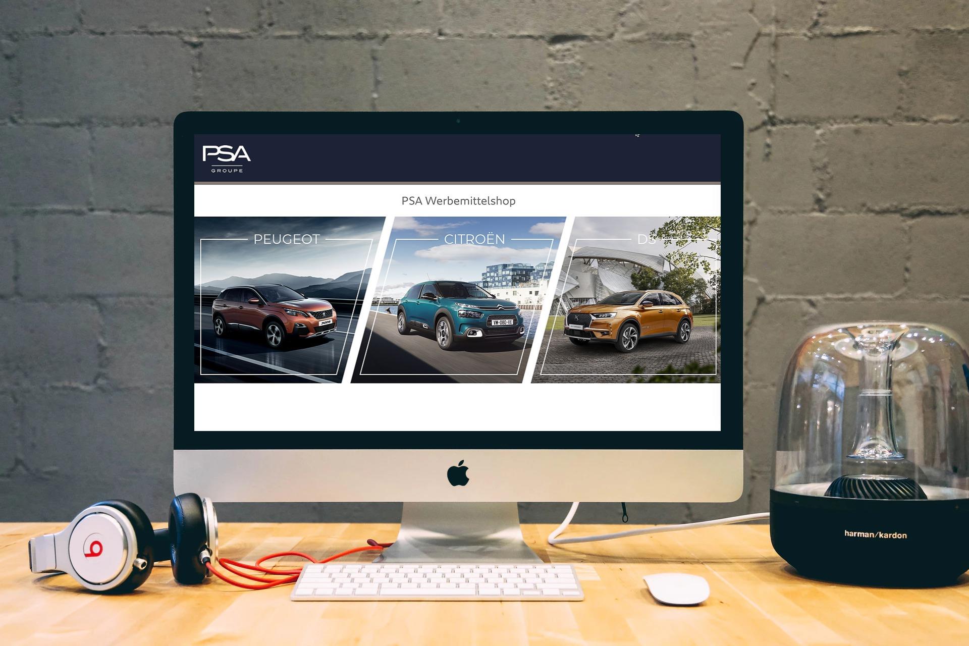 Prodej reklamních materiálů pro Peugeot – Citroen – DS Cars Online