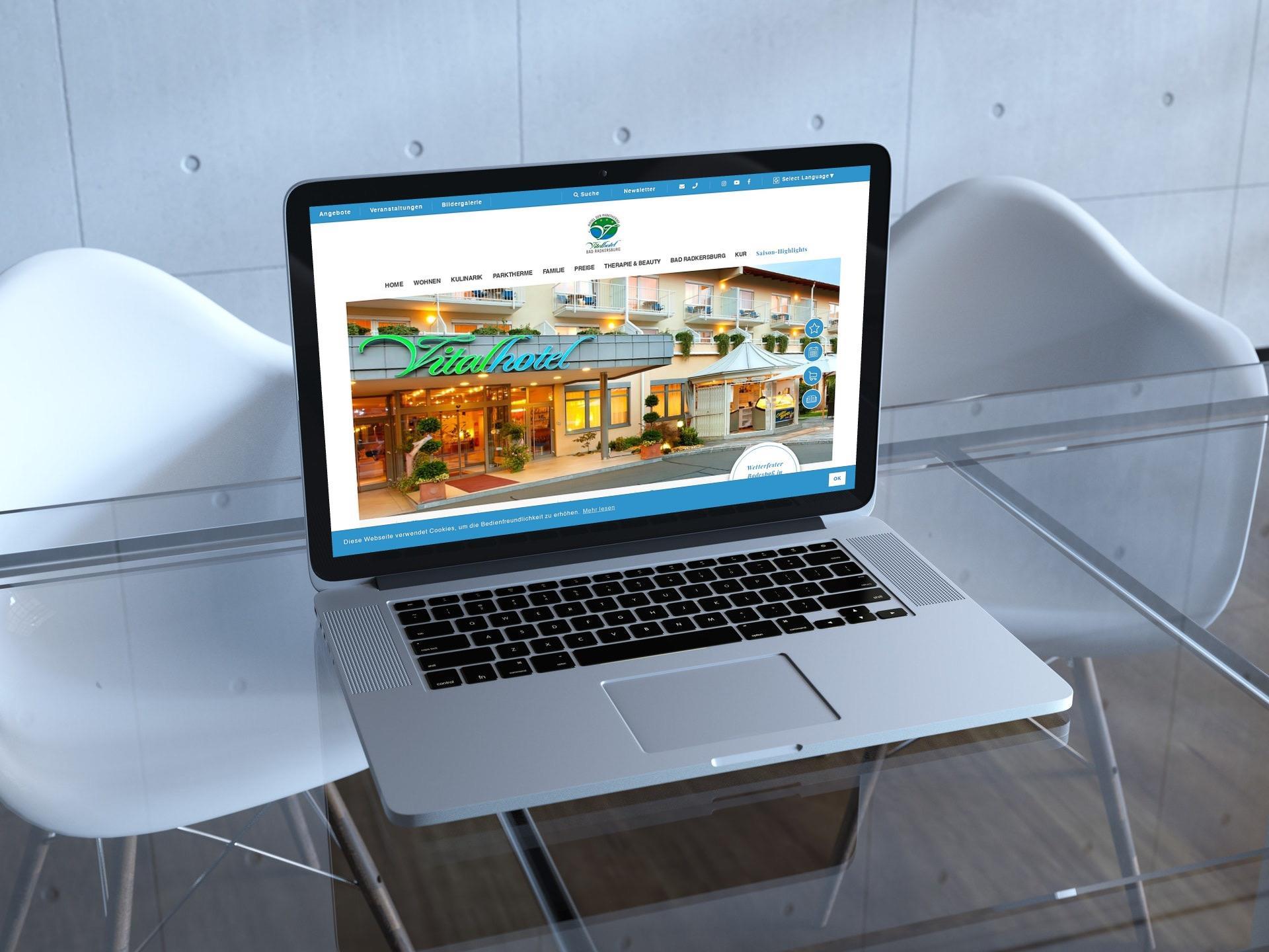 Redesign for the Vitalhotel website