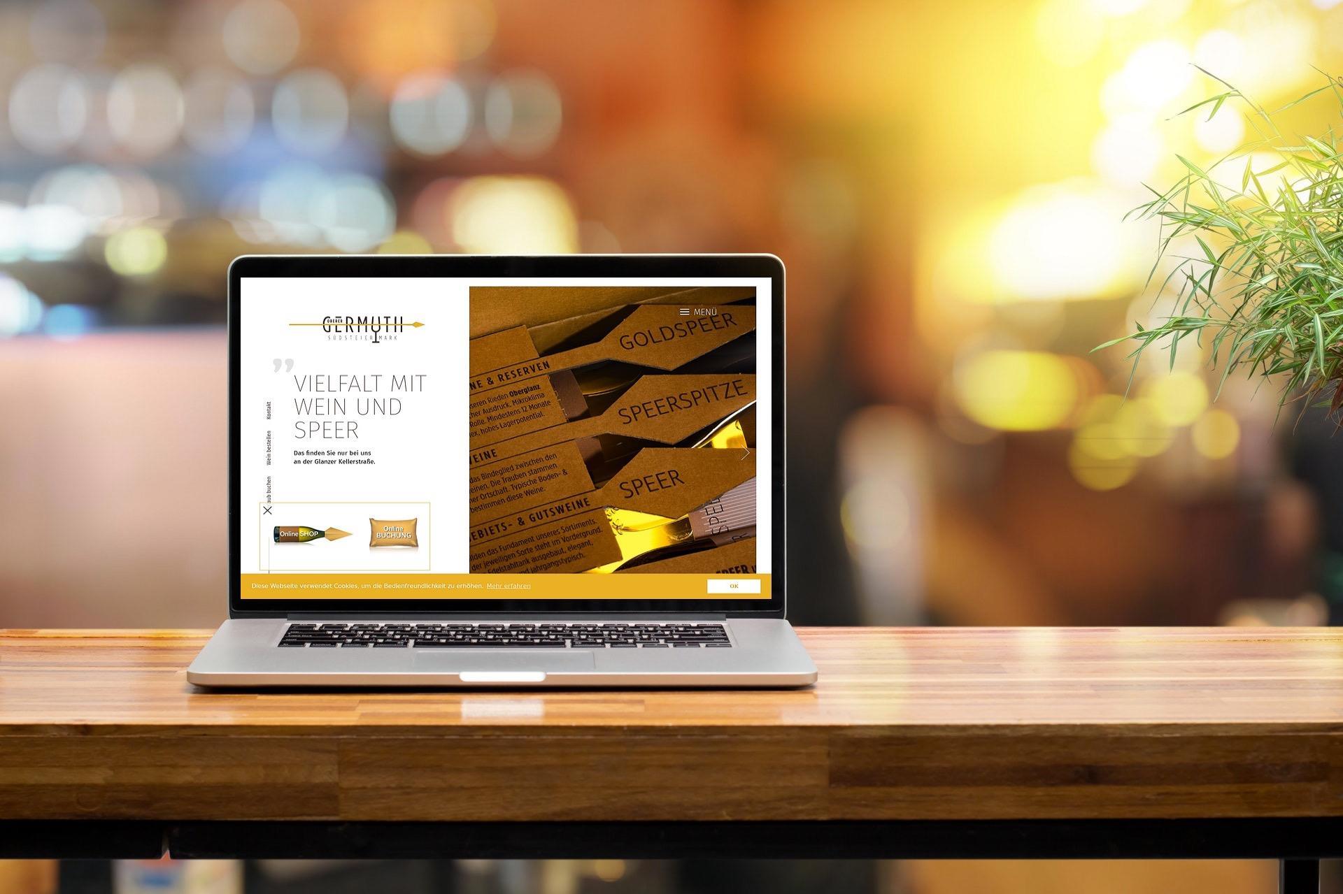 Germuth şaraphanesi için yeni web mağazası