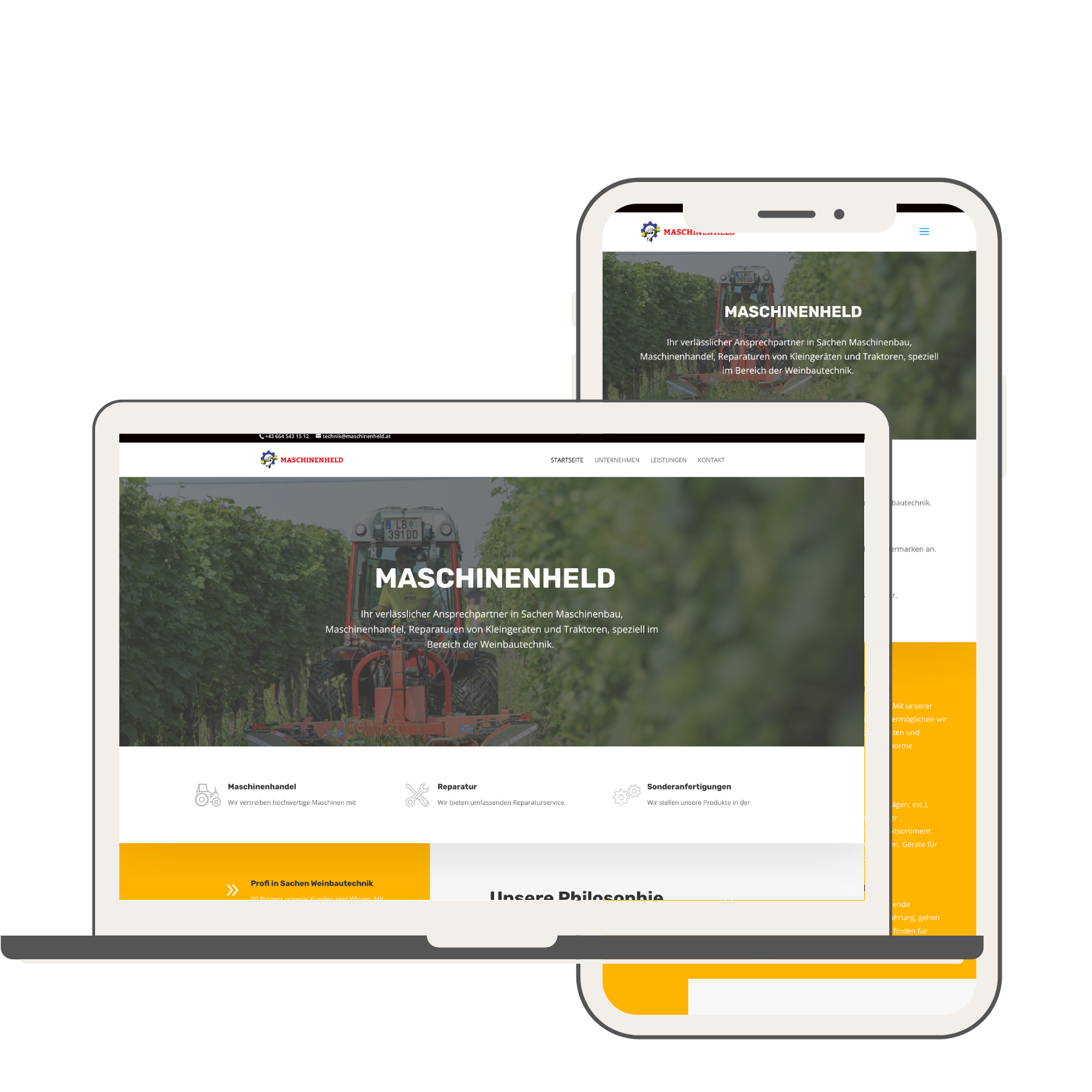 Machines hero online med wordpress