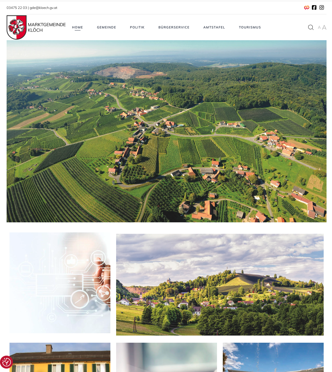 Neue Website: Marktgemeinde Klöch