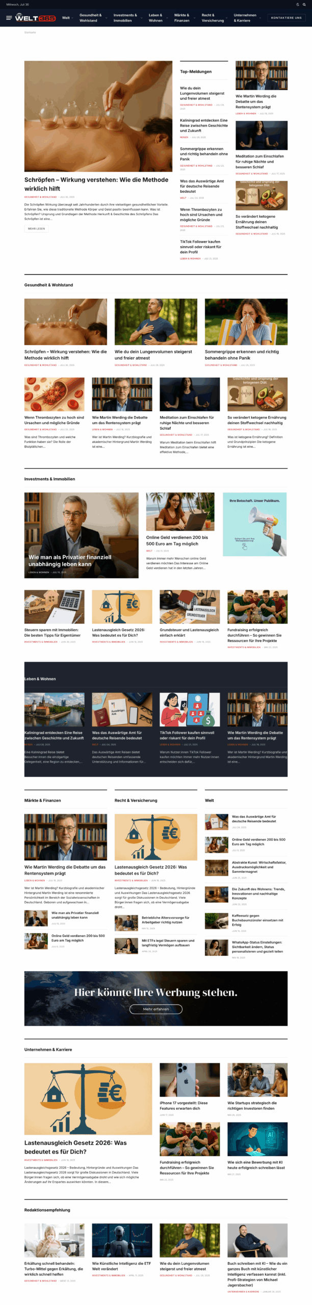 Neue Referenz: Welt365.de – SEO und Sicherheit von Koerbler