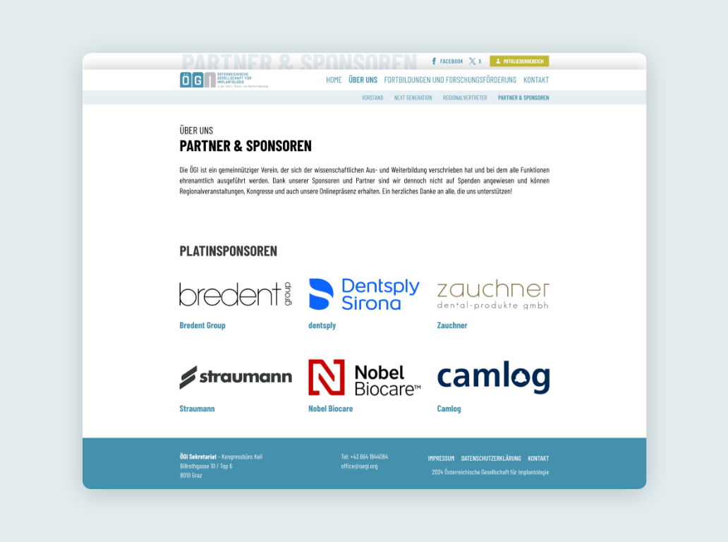 Desktop Screen der Partner