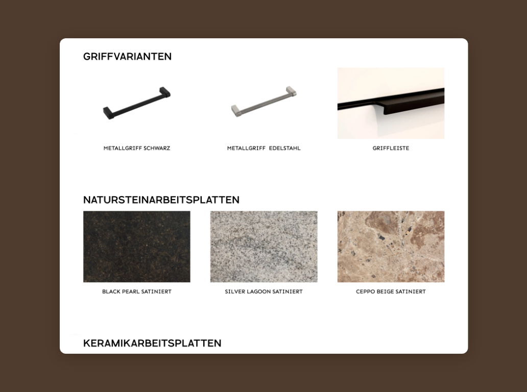 Desktop Screen der verschiedene Materialien
