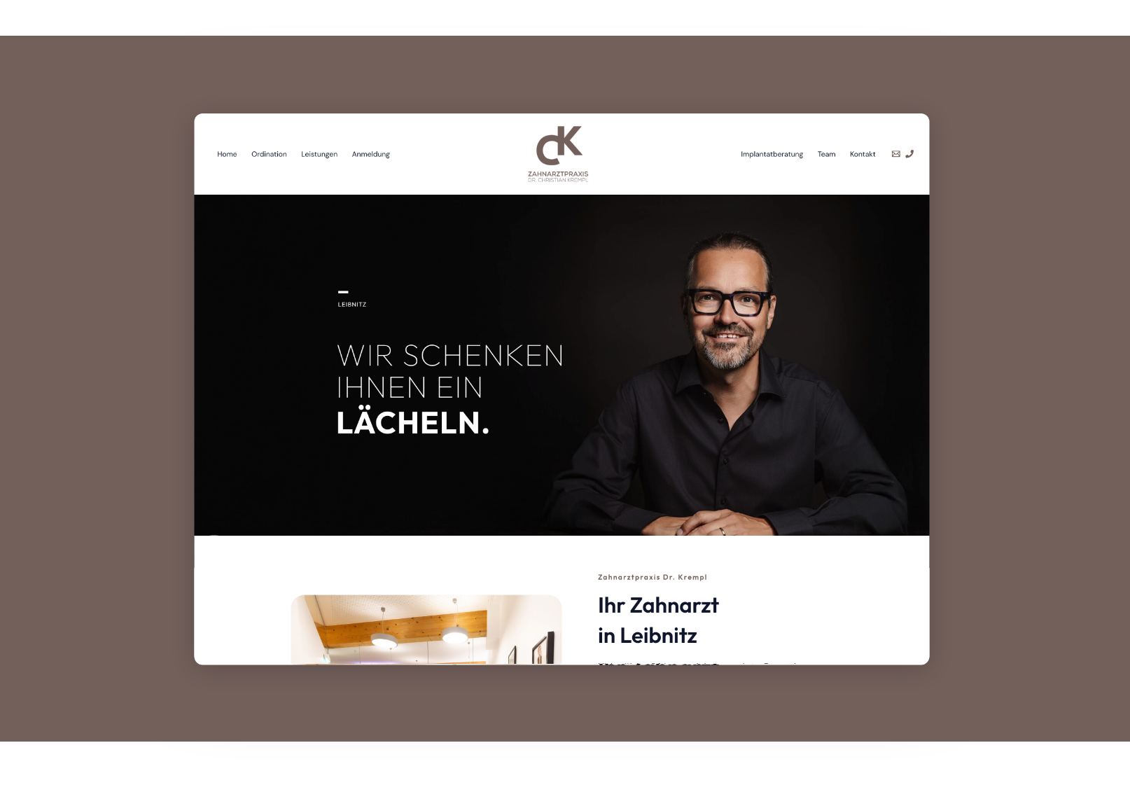 Desktop Screen von der Startseite mit Dr. Christian Krempl